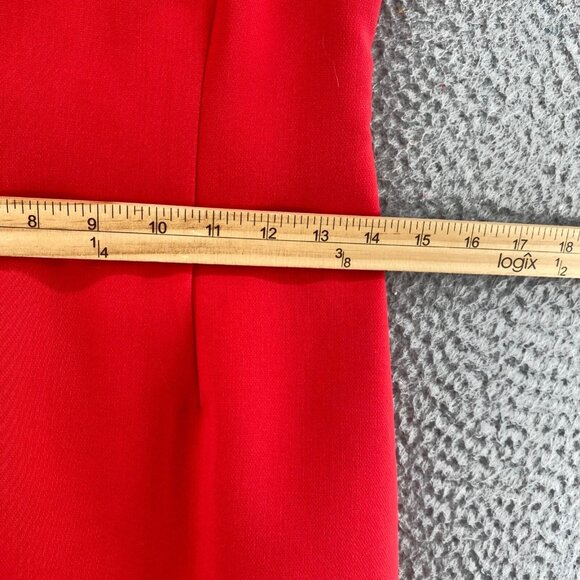JOA Dress Womens Small Red Sheath Halter Cut Out Knee Length Side Slit Office* - Picture 8 of 10